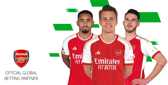 Betway 100% first deposit match sports welcome offer | Official Global Betting Partner of Arsenal